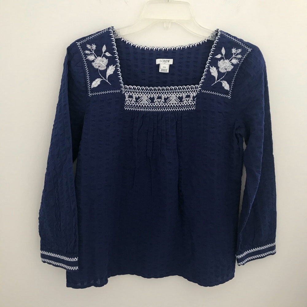 J.Crew navy top xxs